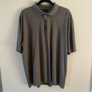 Claiborne Men's Green XL Extra Large Golf Polo Rayon Polyester Blend SS 3 Button